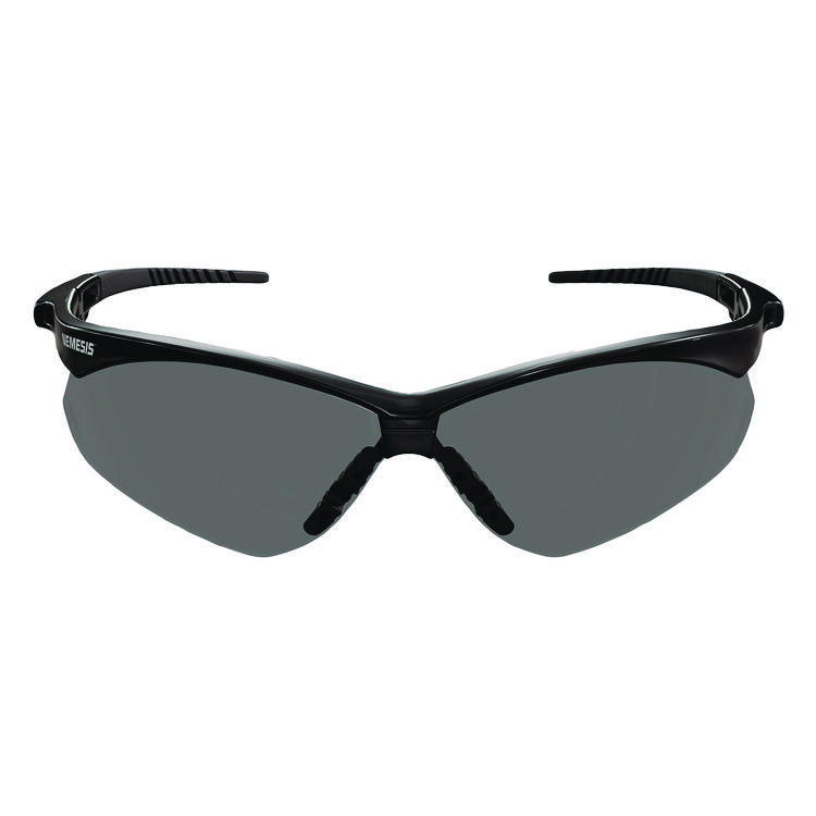 KleenGuard V30 Nemesis VL Safety Glasses, Black Frame, Smoke Lens, 12/Carton (ANS55391)