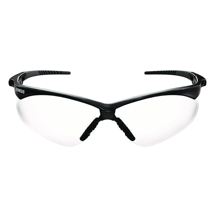 KleenGuard V30 Nemesis VL Safety Glasses, Black Frame, Clear Lens, 12/Carton (ANS55401)