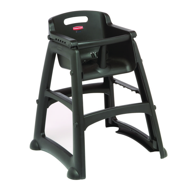 Rubbermaid Commercial Sturdy Chair Youth Seat, Assembly Required, Black (RCP781408BLA)