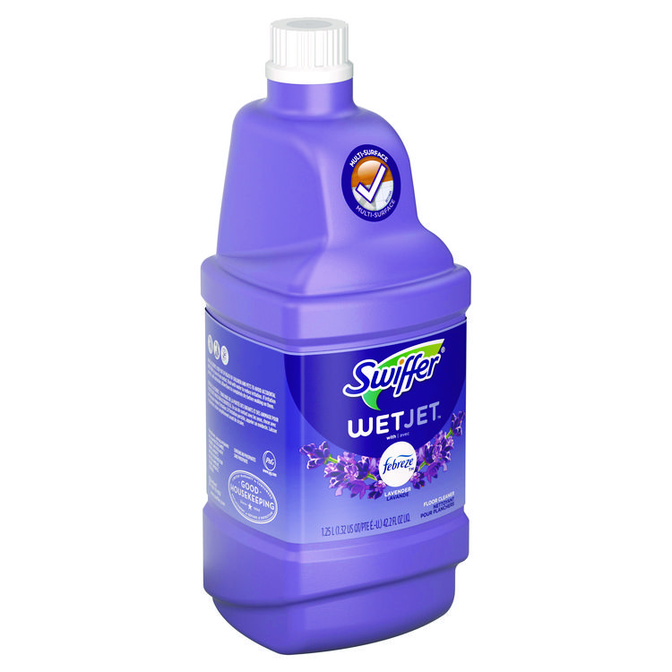 Swiffer WetJet System Cleaning-Solution Refill, Lavender Scent, 1.25 L, 4/Carton (PGC77811CT)