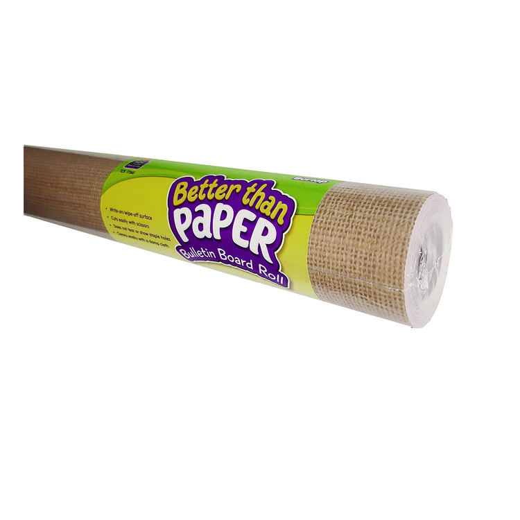 Teacher Created Resources Better Than Paper Bulletin Board Roll, 4 ft x 12 ft, Burlap (TCR77365)