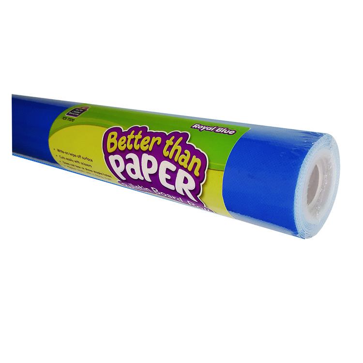 Teacher Created Resources Better Than Paper Bulletin Board Roll, 4 ft x 12 ft, Royal Blue (TCR77370)