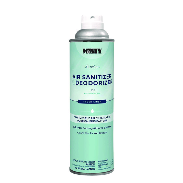Misty AltraSan Air Sanitizer and Deodorizer, Fresh Linen, 10 oz Aerosol Spray (AMR1037236EA)