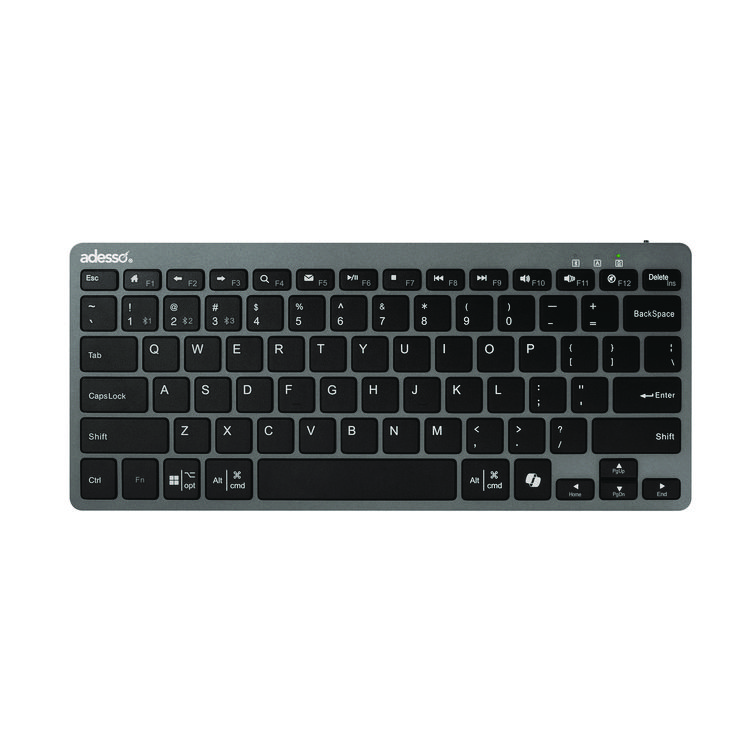 Adesso WKB-7000 Keyboard, Gray/Black (ADEWKB7000)
