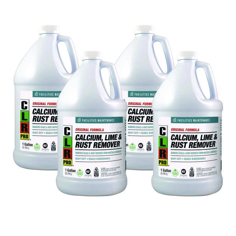 CLR PRO Calcium, Lime and Rust Remover, 1 gal Bottle, 4/Carton (JELCL4PRO)