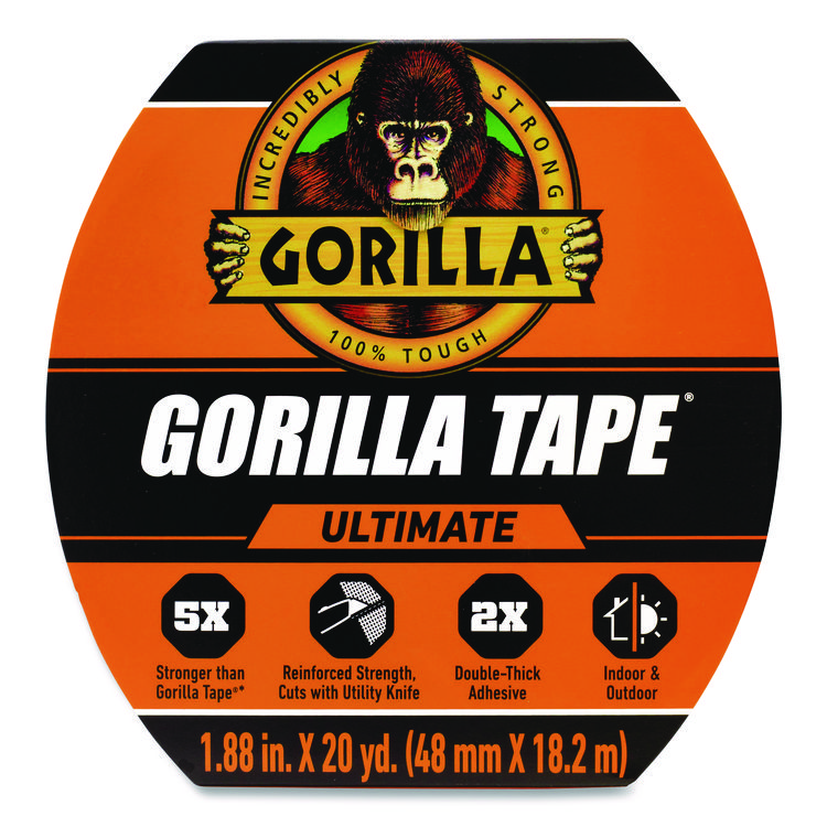 Gorilla Ultimate Tape, 3" Core, 1.88" x 20 yd, Black (GOR113499)