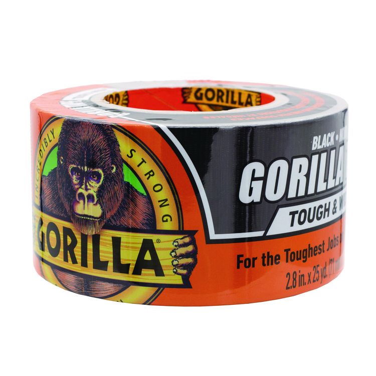 Gorilla Gorilla Tape, 3" Core, 2.88" x 25 yds, Black (GOR106425)