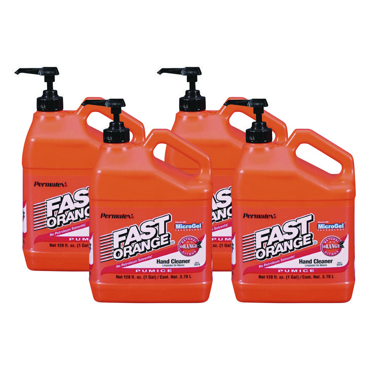 FAST ORANGE Pumice Hand Cleaner, Citrus Scent, 1 gal Dispenser, 4/Carton (ITW25219CT)