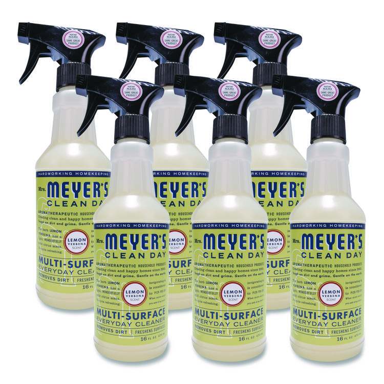 Mrs. Meyer's Multi Purpose Cleaner, Lemon Scent, 16 oz Spray Bottle, 6/Carton (SJN373223)