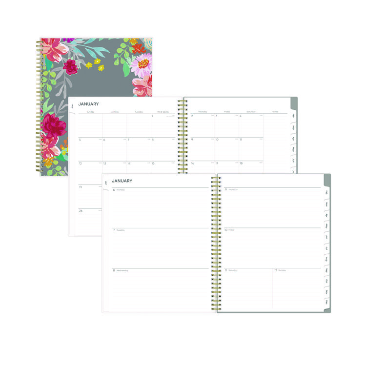 Blue Sky Sophie Frosted Weekly/Monthly Planner, Floral Artwork, 11 x 8.5, Multicolor Cover, 12-Month (Jan to Dec): 2026 (BLS140087)