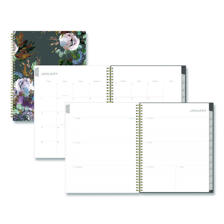 Blue Sky Kelly Ventura Midnight Garden Weekly/Monthly Planner, Floral Artwork, 11 x 8.5, Multicolor Cover, 12-Month (Jan to Dec): 2026 (BLS140944)