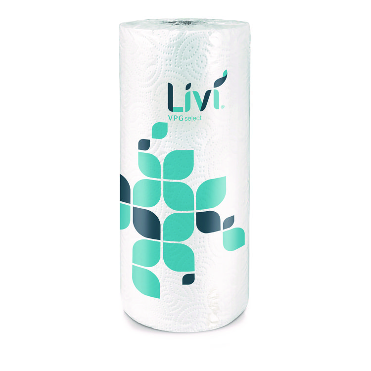 Livi VPG Select Kitchen Roll Towel, 2-Ply, 10.98 x, 9.98, White, 30 Rolls/Carton (SOL41504)