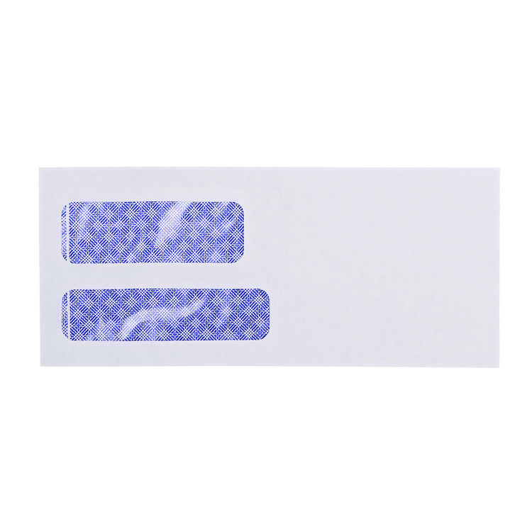 Universal Double Window Business Envelope, #9, Commercial Flap, Gummed Closure, 3.88 x 8.88, White, 500/Box (UNV36301)