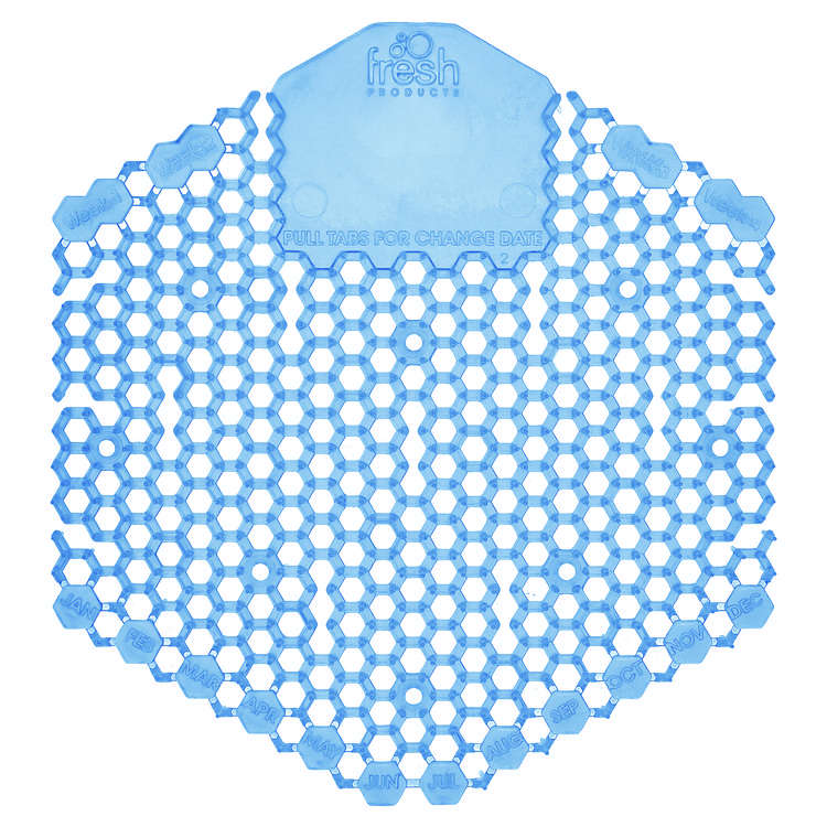 Fresh Products Wave 3D Urinal Deodorizer, Cotton Blossom Scent, Blue, 10/Box, 6 Boxes/Carton (FRS3WDS60CBLCT)