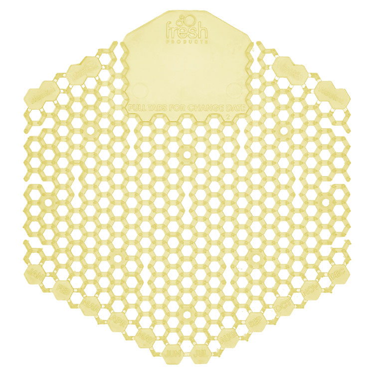 Fresh Products Wave 3D Urinal Deodorizer, Citrus Scent, Yellow, 10/Box (FRS3WDS60CITBX)