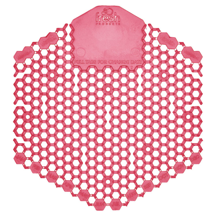 Fresh Products Wave 3D Urinal Deodorizer, Spiced Apple Scent, Red, 10/Box (FRS3WDS60SAP)