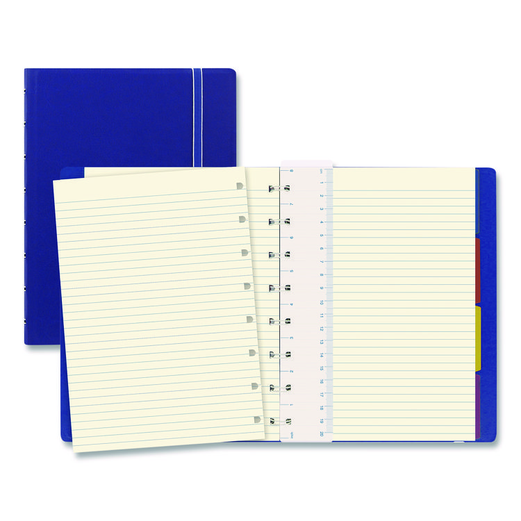 Filofax Notebook, 1-Subject, Narrow Rule, Bright Blue Cover, (112) 8.25 x 5.81 Sheets (REDB115009U)