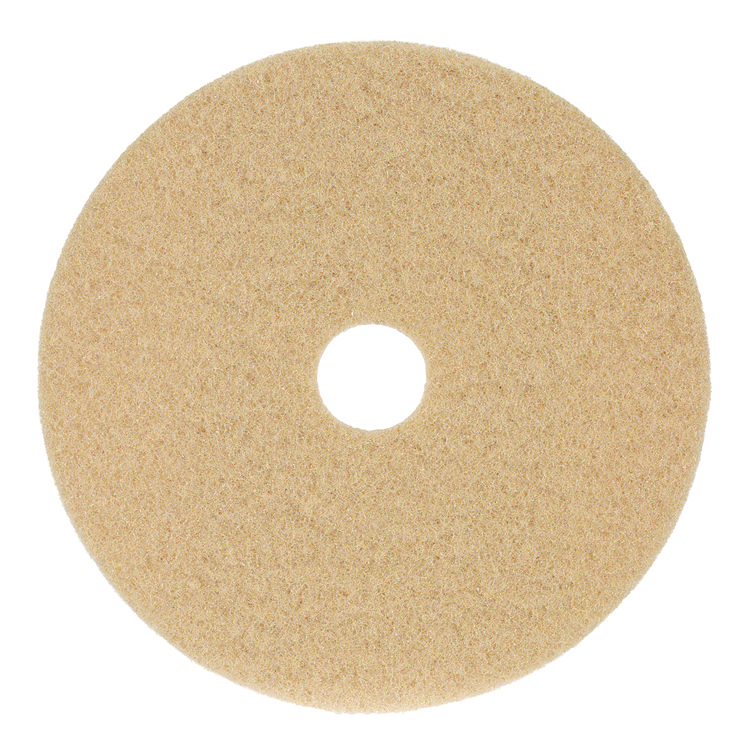 Boardwalk Burnishing Floor Pads, 19" Diameter, Tan, 5/Carton (BWK4019ULT)