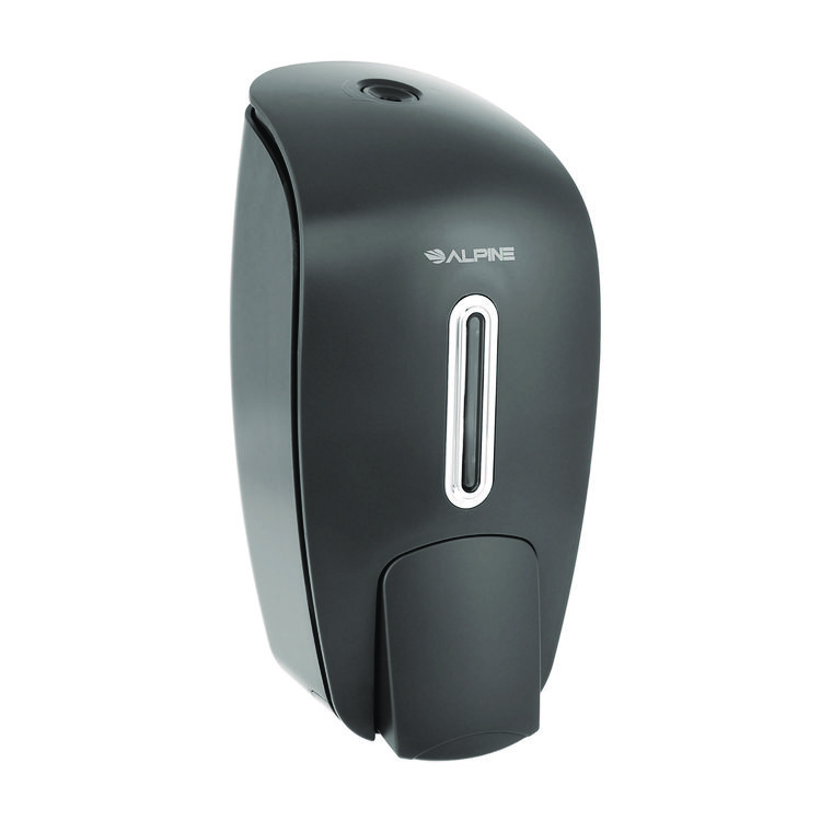 ALPINE INDUSTRIES Surface Mounted Soap and Hand Sanitizer Dispenser, 27 oz, 4.1 x 4.6 x 9.6, Gray (ALHALP425GRY)