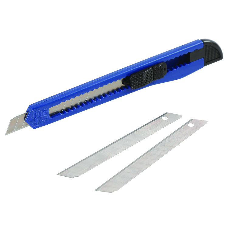 Great Neck Snap-Off Utility Knife, 9 mm Blade, 5" Plastic Handle, Blue (GNSSBK3)