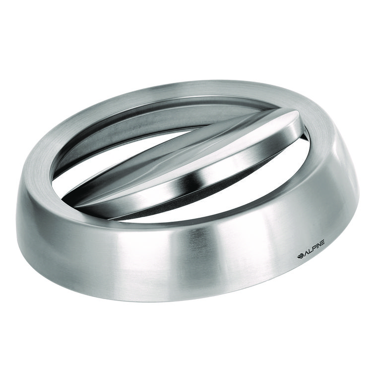 ALPINE INDUSTRIES 17 Gal Stainless Steel Swivel Trash Can Cover, 15.7 x 15.67 x 15.67, Silver (ALHALP47065LC)