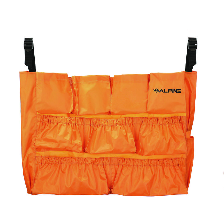 ALPINE INDUSTRIES 12-Pocket Trash Can Caddy Bag, 12 Compartments, Orange (ALHALP47771)