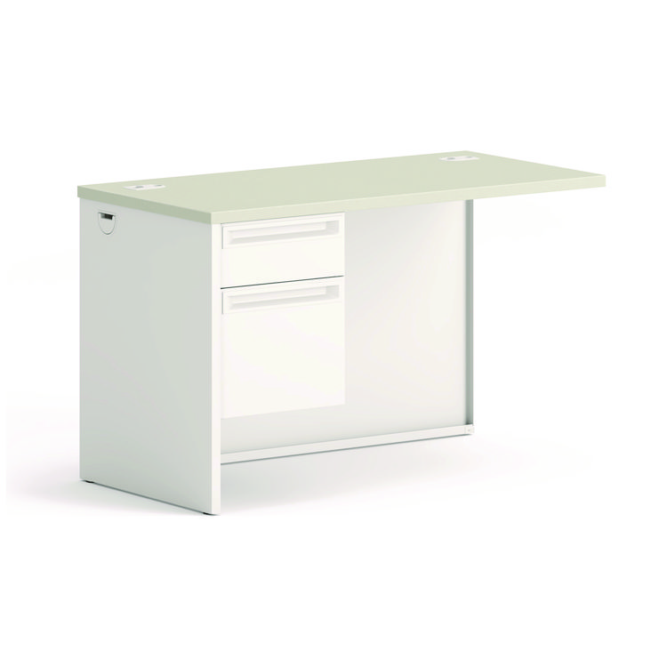 HON 38000 Series Return Pedestal, Box/File, 26.38w x 50.38d x 31.38h, Left, Silver/Light Gray (HON38216LB9Q)