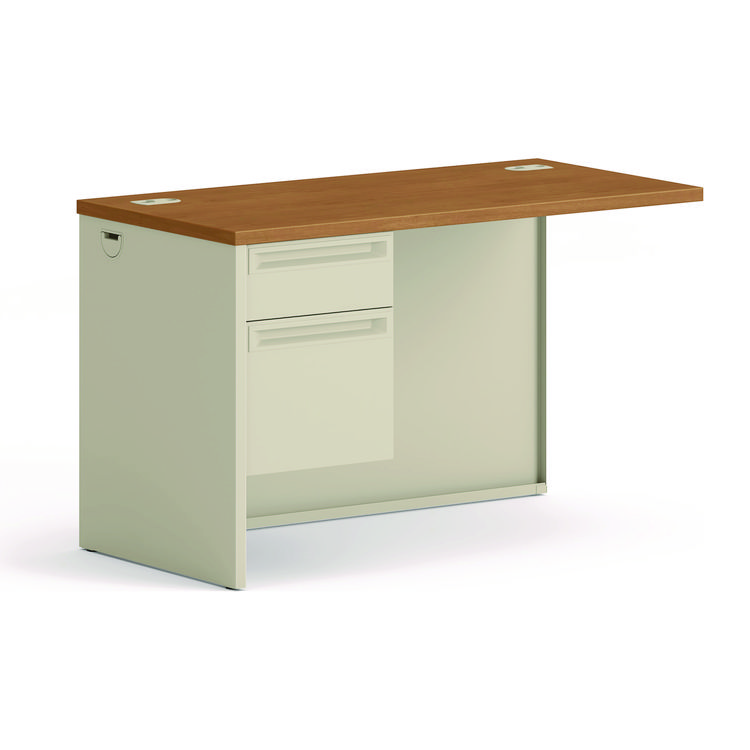 HON 38000 Series Flush Return, Left, 48w x 24d x 29.5h, Harvest/Putty (HON38216LCL)