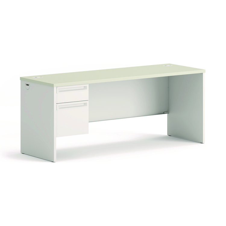 HON 38000 Series Single Pedestal Credenza, Left, 72w x 24d x 29.5h, Silver/Gray (HON38855LB9Q)