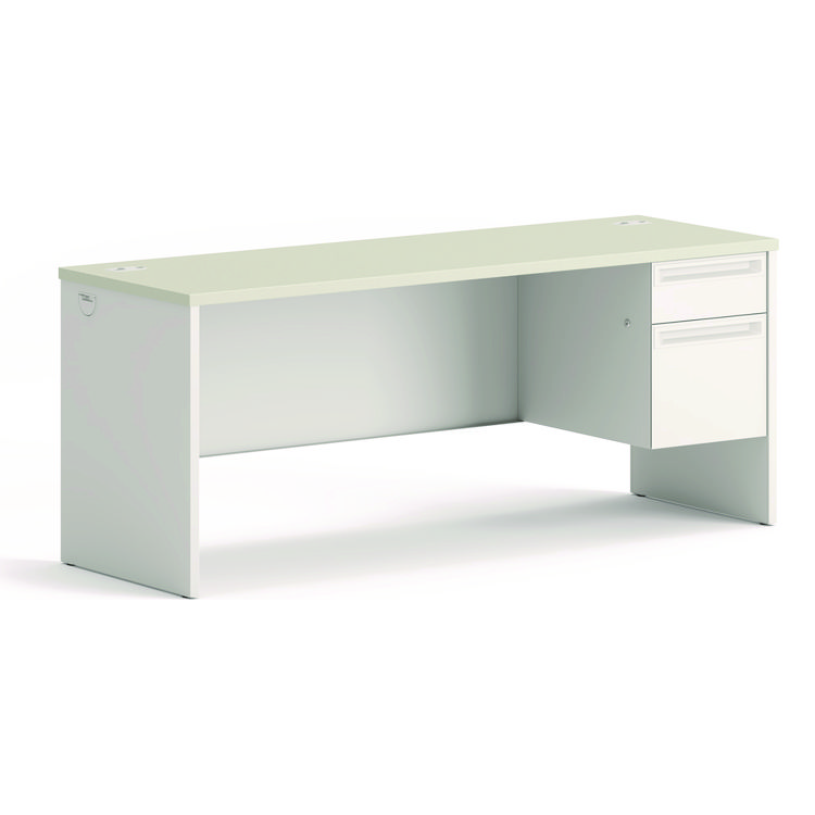 HON 38000 Series Single Pedestal Credenza, Right, 72w x 24d x 29.5h, Silver/Gray (HON38856RB9Q)