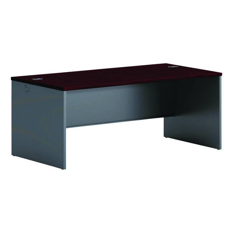 HON 38000 Series Desk Shell, 72" x 36" x 29.5", Mahogany/Charcoal (HON38934NS)