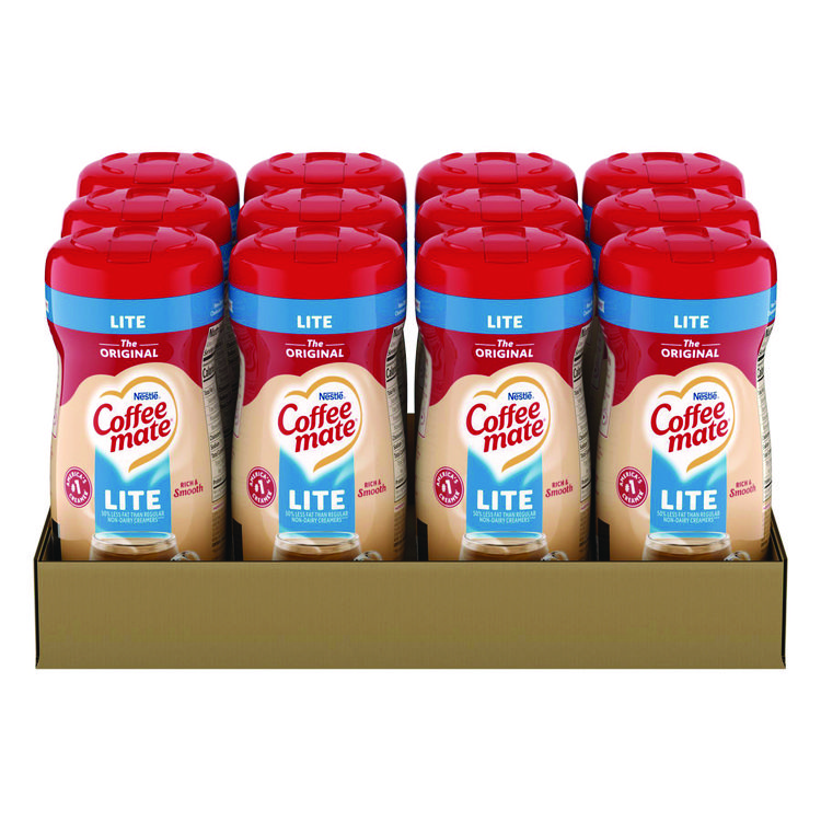 Coffee mate Powdered Original Lite Creamer, 11 oz Canister, 12/Carton (NES74185CT)