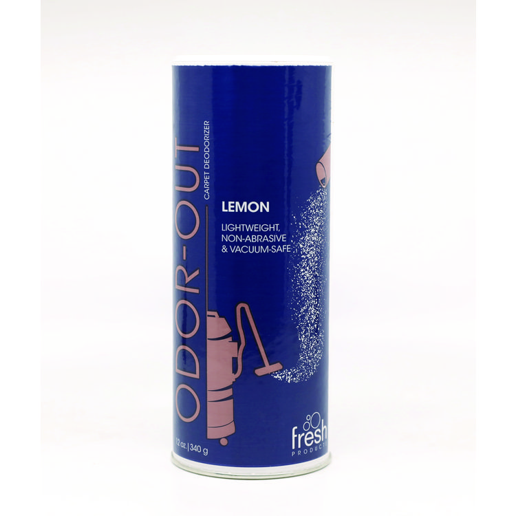 Fresh Products Odor-Out Rug/Room Deodorant, Lemon, 12 oz Shaker Can, 12/Box (FRS121400LE)