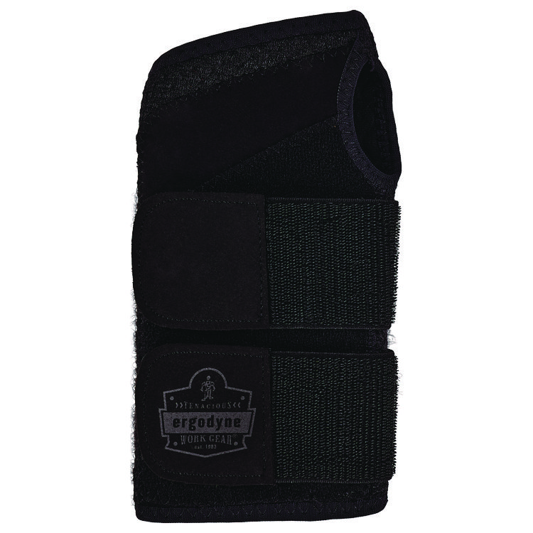 ergodyne ProFlex 4015 Wrist Brace Support with Double Strap, Medium, Fits Left Hand, Black (EGO70149)