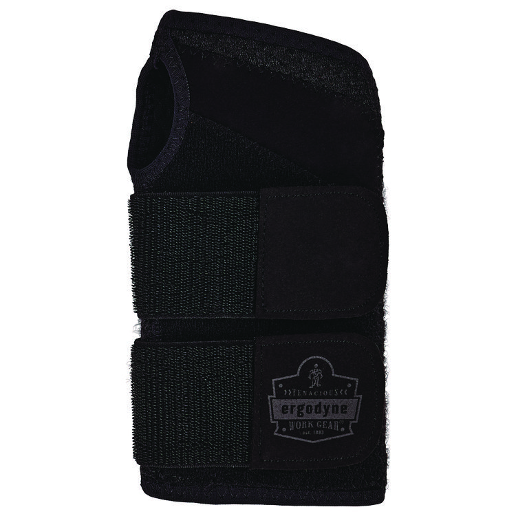 ergodyne ProFlex 4015 Wrist Brace Support with Double Strap, Large, Fits Right Hand, Black (EGO70154)