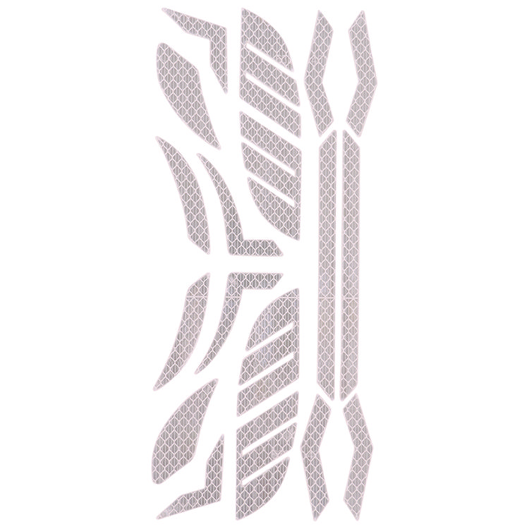 ergodyne Skullerz 8961 Reflective Hard Hat and Safety Helmet Sticker Kit, 18 Assorted Stickers, White (EGO61100)