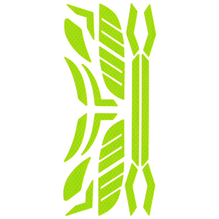 ergodyne Skullerz 8961 Reflective Hard Hat and Safety Helmet Sticker Kit, 18 Assorted Stickers, Yellow (EGO61102)