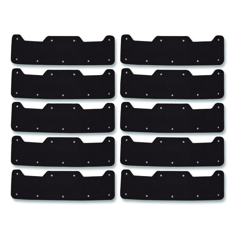 ergodyne Skullerz 8953 Hard Shell Bump Cap Sweatband Replacement, Black, 10/Pack (EGO60237)