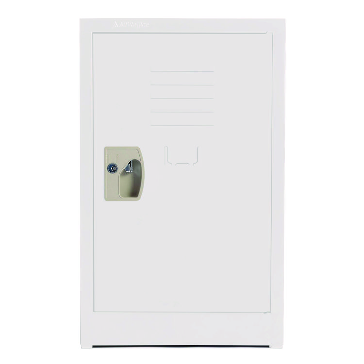 ADIROFFICE Steel Storage Locker, 1 Compartment, 15 x 15 x 24, White (ALHI62902WHI)