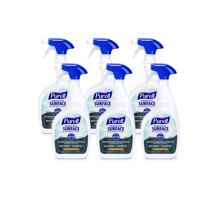 PURELL Professional Surface Disinfectant, Fresh Citrus, 32 oz Spray Bottle, 6/Carton (GOJ334206)