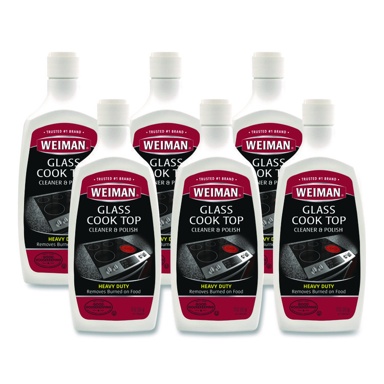 WEIMAN Glass Cook Top Cleaner and Polish, 20 oz, Squeeze Bottle, 6/CT (WMN137)