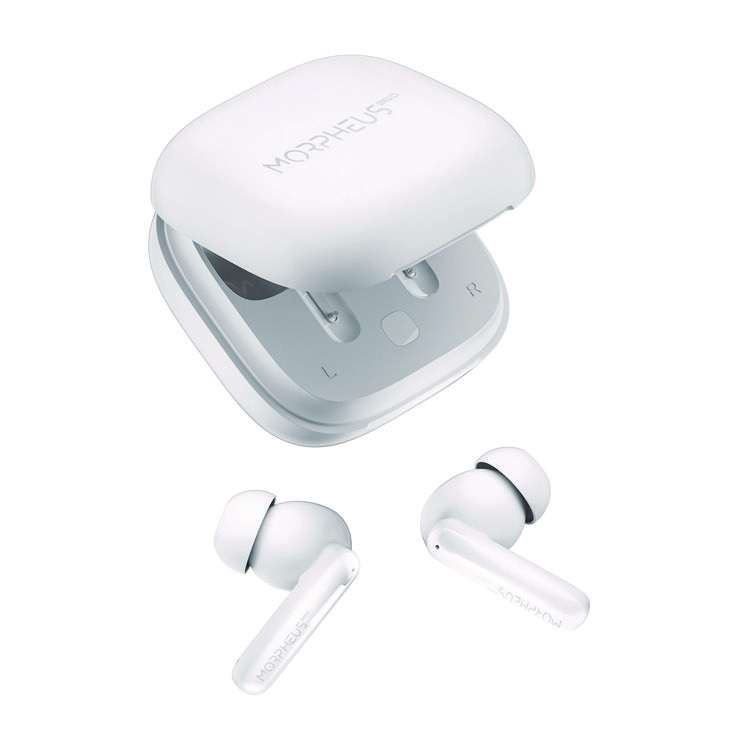 Morpheus 360 Nemesis ANC Wireless Noise Cancelling Earbuds, White (MHSTW2750W)