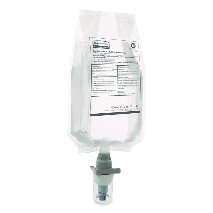 Rubbermaid Commercial Auto Foam Refill Antibacterial Hand Soap, Fragrance Free, 1,100 mL, 4/Carton (RCP2147027)