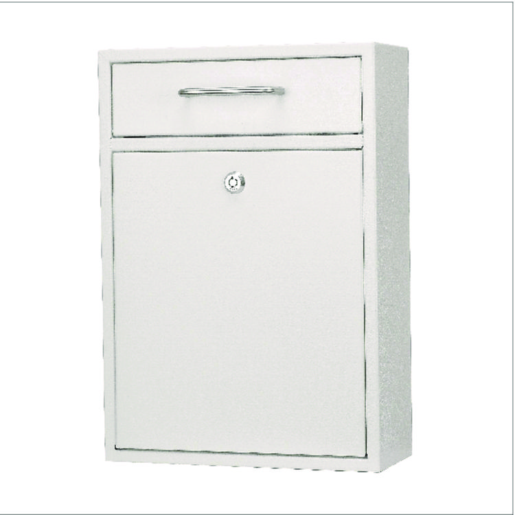 ADIROFFICE Large Ultimate Secure Drop Box Wall Mounted Mail Box, 11.2 x 4.7 x 16.2, White (ALHI63104WHI)