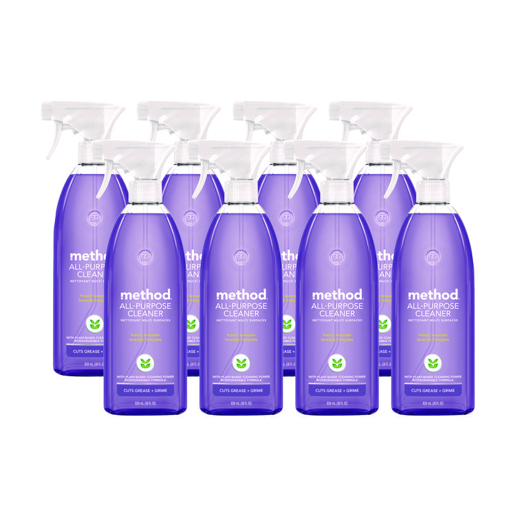 Method All Surface Cleaner, French Lavender, 28 oz Spray Bottle, 8/Carton (MTH365451CT)