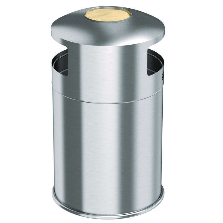 HLS COMMERCIAL Extra-Large Dual Side-Entry Trash Can, Indoor, 50 gal, Stainless Steel, Silver (HLMHLS50DSI)