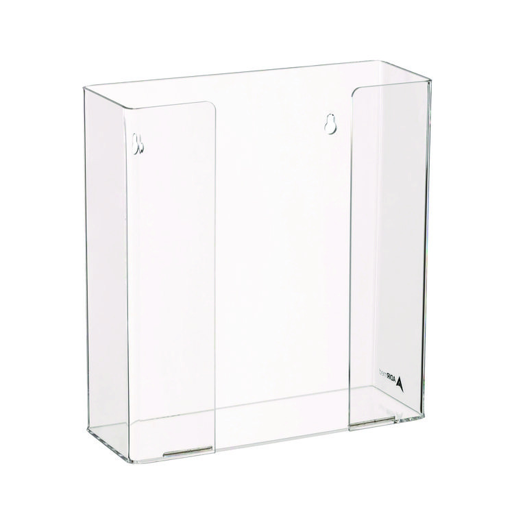 ADIRMED Acrylic Glove Dispenser, Double Box Capacity, 10.2 x 3.5 x 10.8, Clear (ALHI90202)