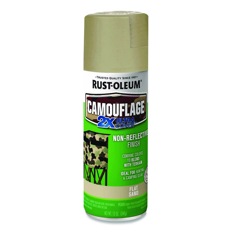 Rust-Oleum Camouflage Spray Paint, Flat Sand, 12 oz Aerosol Can (RST339004)