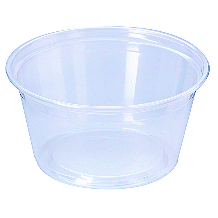 Fabri-Kal Microwavable Deli Containers, 5 oz, 3.6" Diameter x 1.8" h, Clear, Plastic, 1,000/Carton (FABPK5SC)