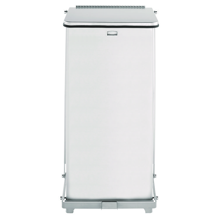 Rubbermaid Commercial Defenders Heavy-Duty Steel Step Can, 6.5 gal, Stainless Steel (RCPST12SSPL)